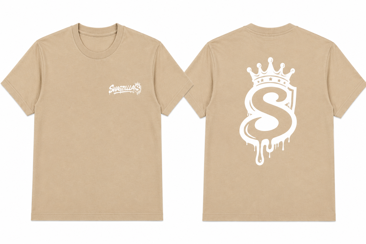 Swagzilla Cream Tan Graphic T-Shirt
